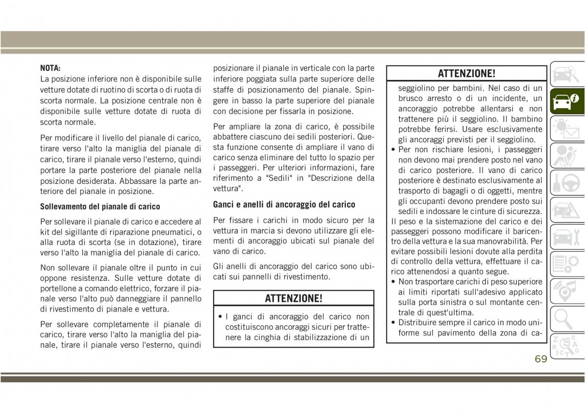 Jeep Compass II 2 manuale del proprietario / page 71