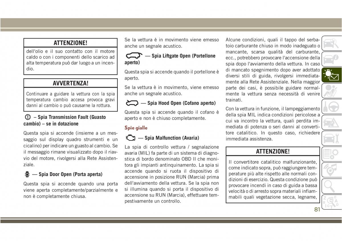 Jeep Compass II 2 manuale del proprietario / page 83