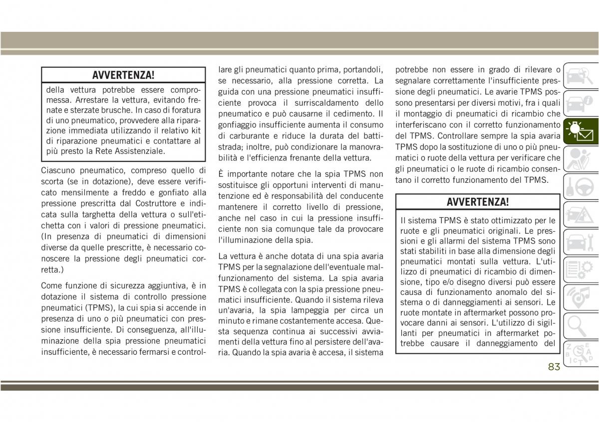 Jeep Compass II 2 manuale del proprietario / page 85