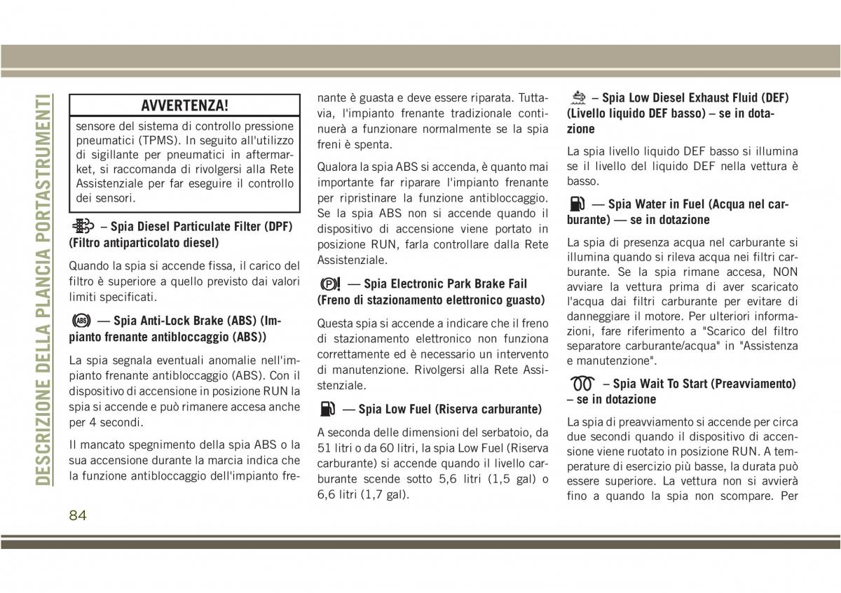 Jeep Compass II 2 manuale del proprietario / page 86