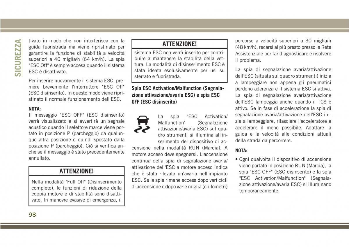 Jeep Compass II 2 manuale del proprietario / page 100