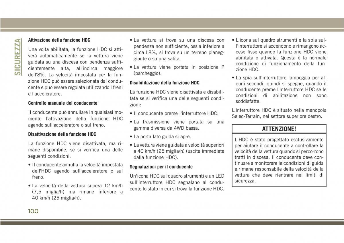 Jeep Compass II 2 manuale del proprietario / page 102