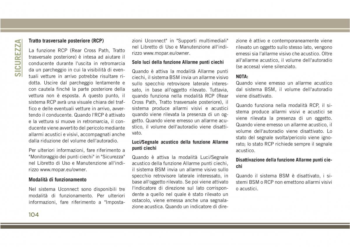 Jeep Compass II 2 manuale del proprietario / page 106