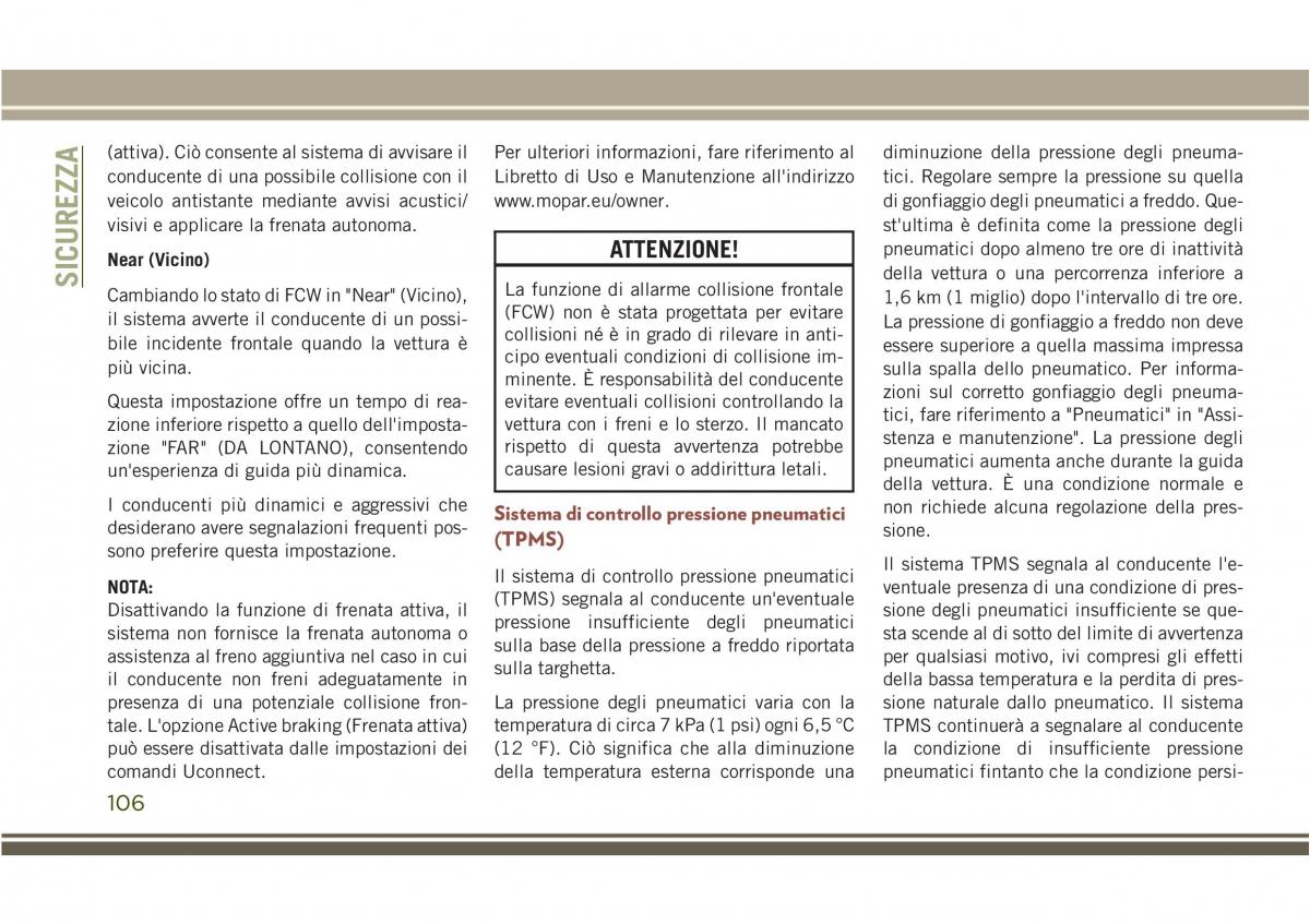 Jeep Compass II 2 manuale del proprietario / page 108