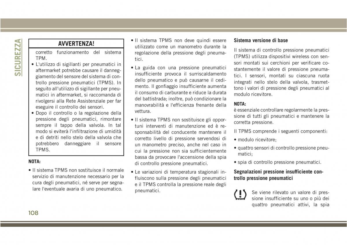 Jeep Compass II 2 manuale del proprietario / page 110