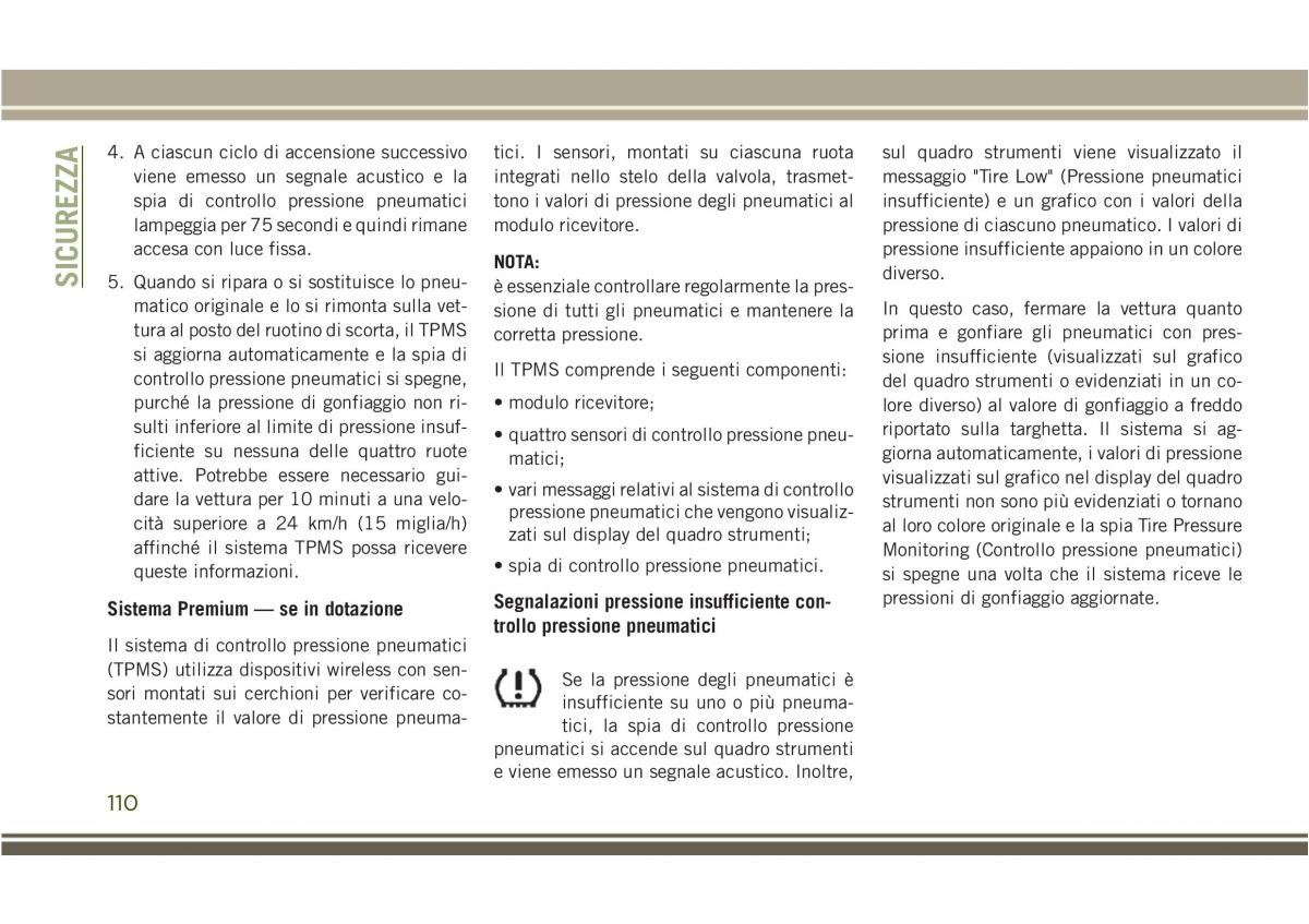 Jeep Compass II 2 manuale del proprietario / page 112