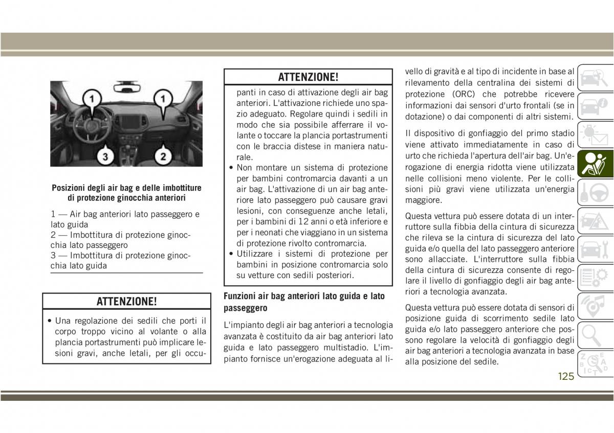 Jeep Compass II 2 manuale del proprietario / page 127