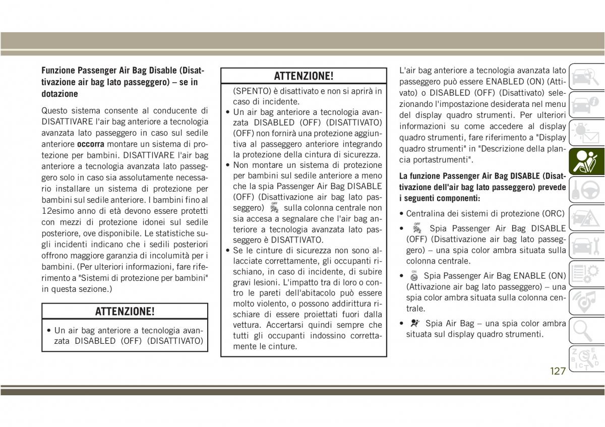 Jeep Compass II 2 manuale del proprietario / page 129