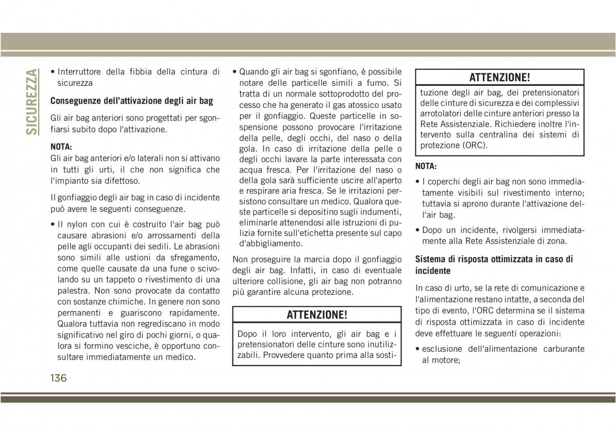 Jeep Compass II 2 manuale del proprietario / page 138