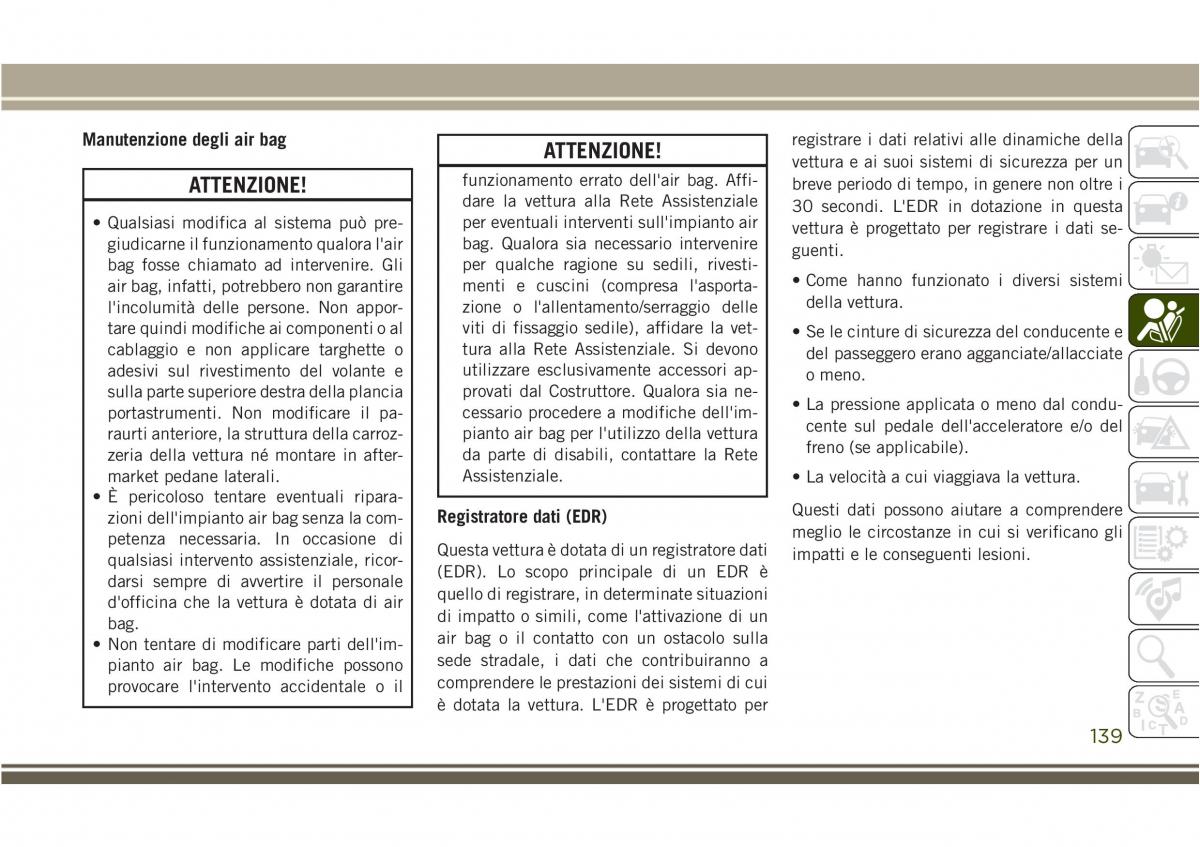 Jeep Compass II 2 manuale del proprietario / page 141