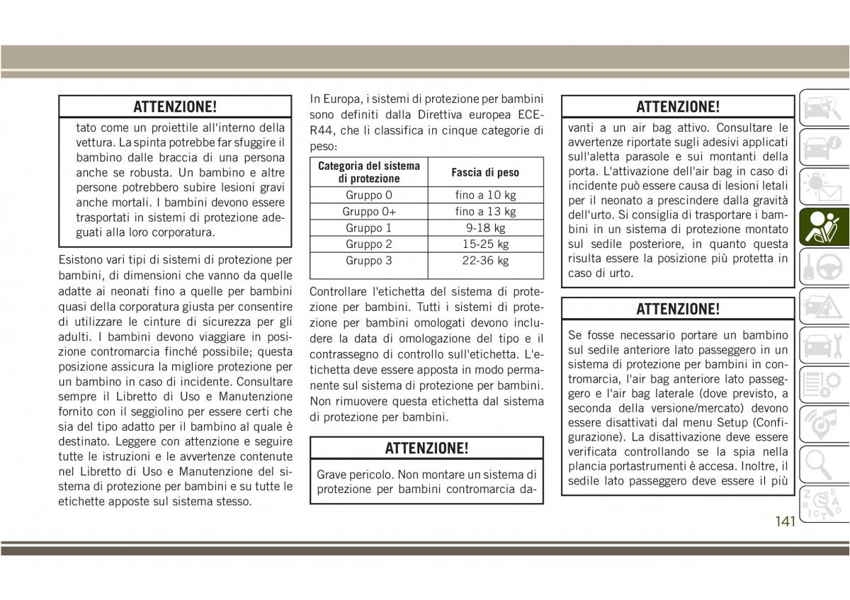 Jeep Compass II 2 manuale del proprietario / page 143