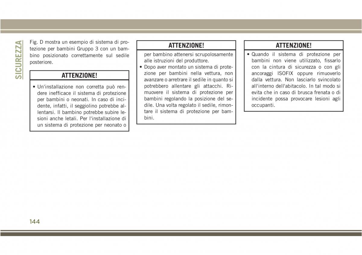 Jeep Compass II 2 manuale del proprietario / page 146