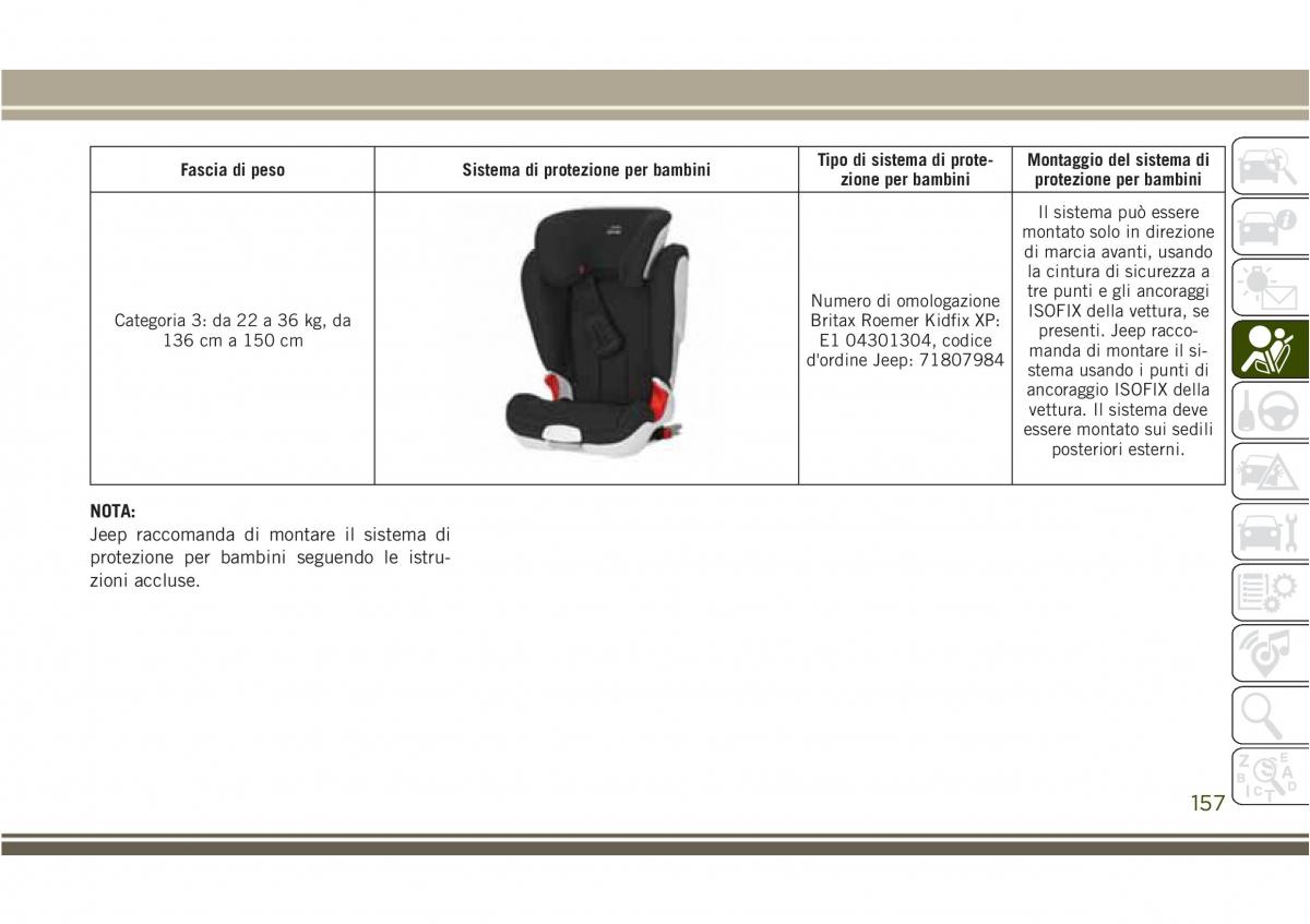 Jeep Compass II 2 manuale del proprietario / page 159