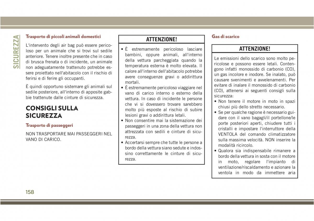 Jeep Compass II 2 manuale del proprietario / page 160