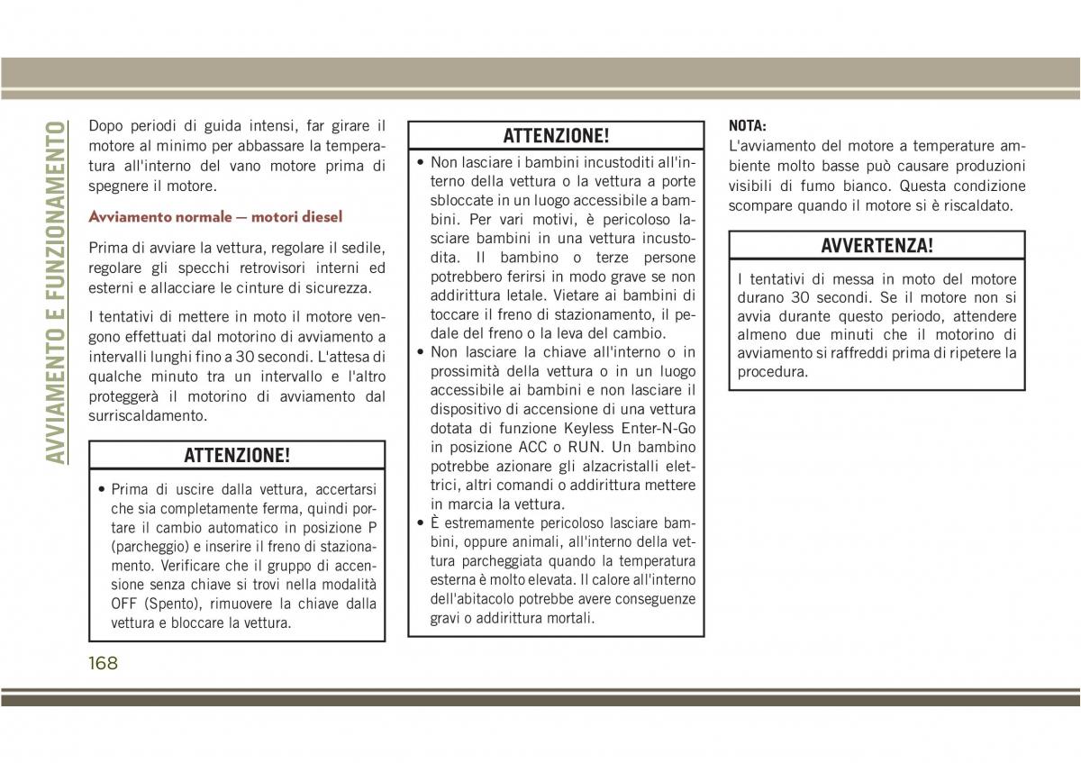 Jeep Compass II 2 manuale del proprietario / page 170