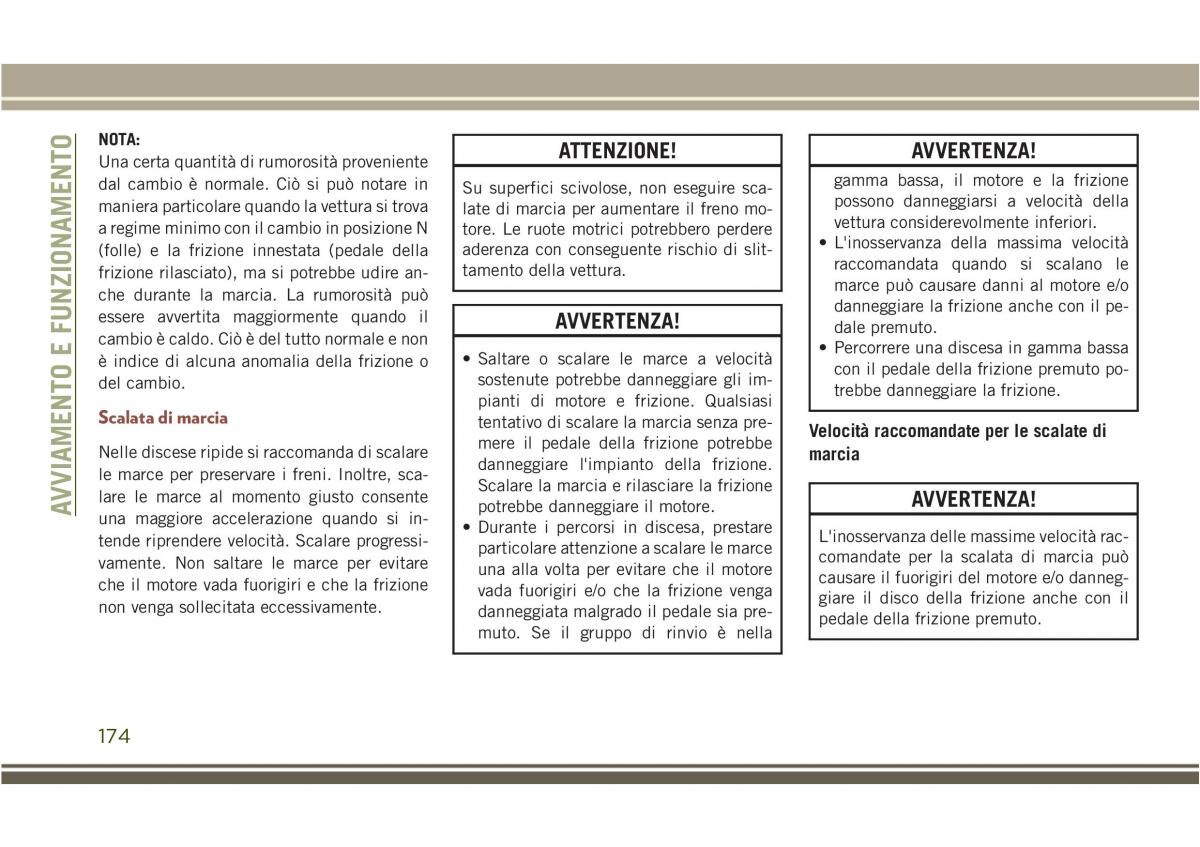 Jeep Compass II 2 manuale del proprietario / page 176