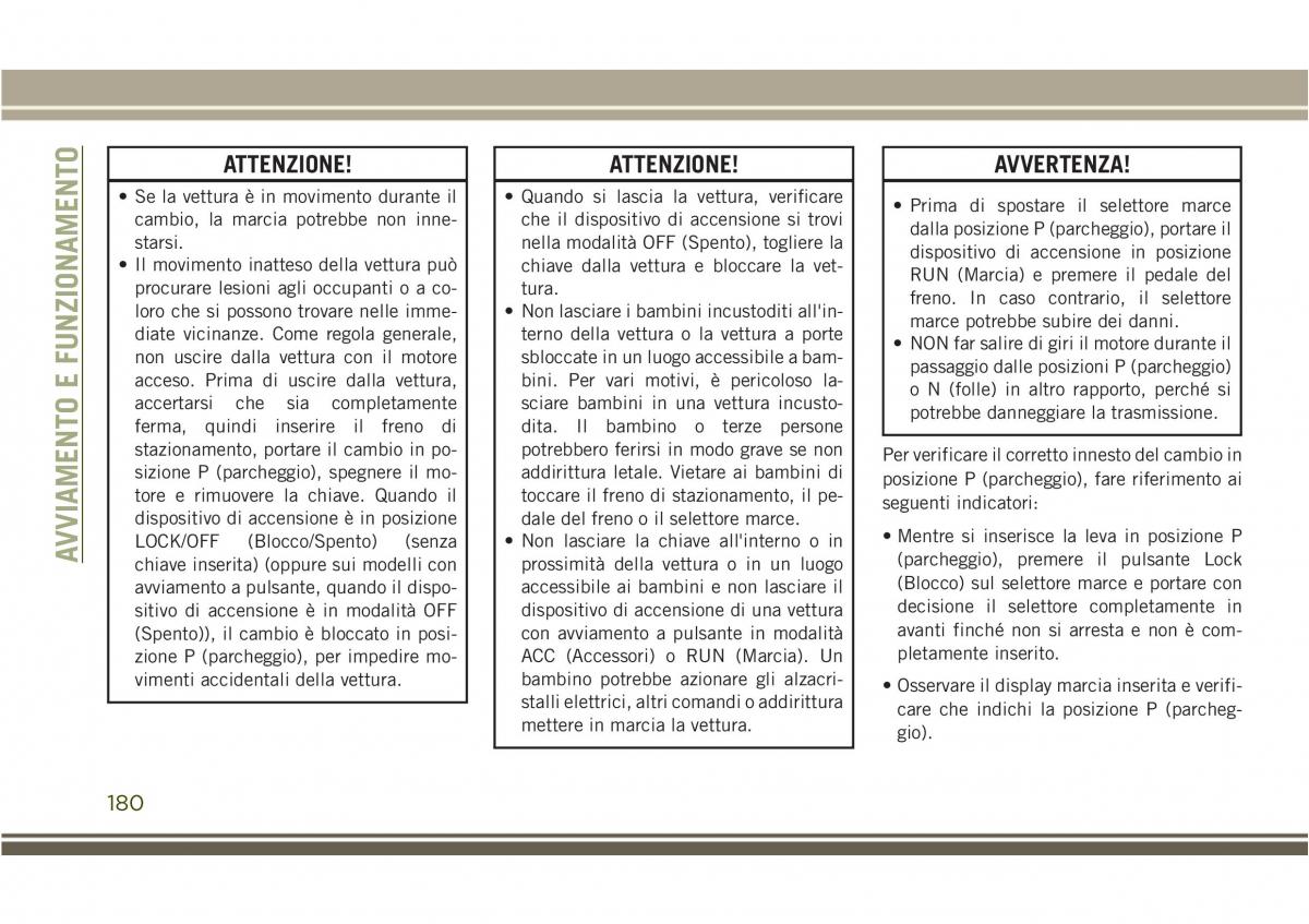 Jeep Compass II 2 manuale del proprietario / page 182