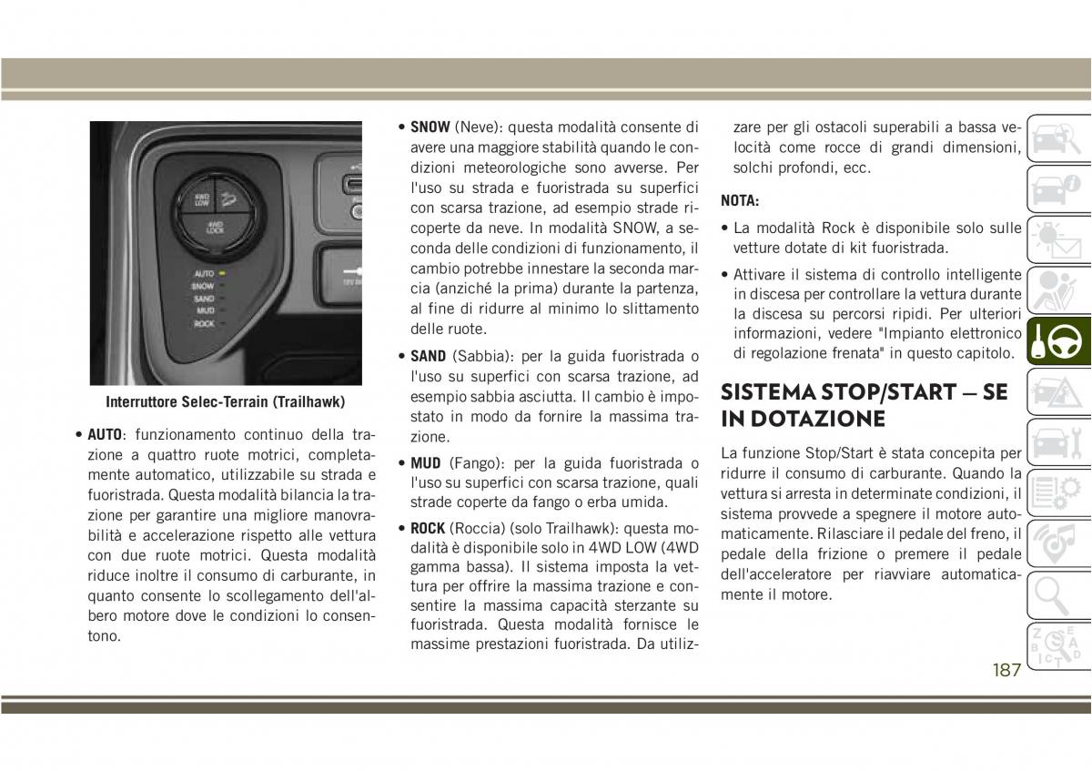 Jeep Compass II 2 manuale del proprietario / page 189