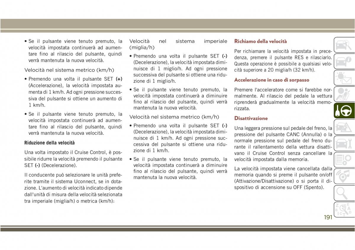 Jeep Compass II 2 manuale del proprietario / page 193