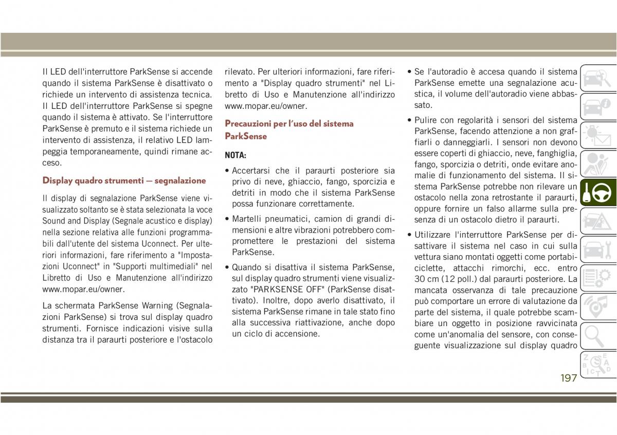 Jeep Compass II 2 manuale del proprietario / page 199