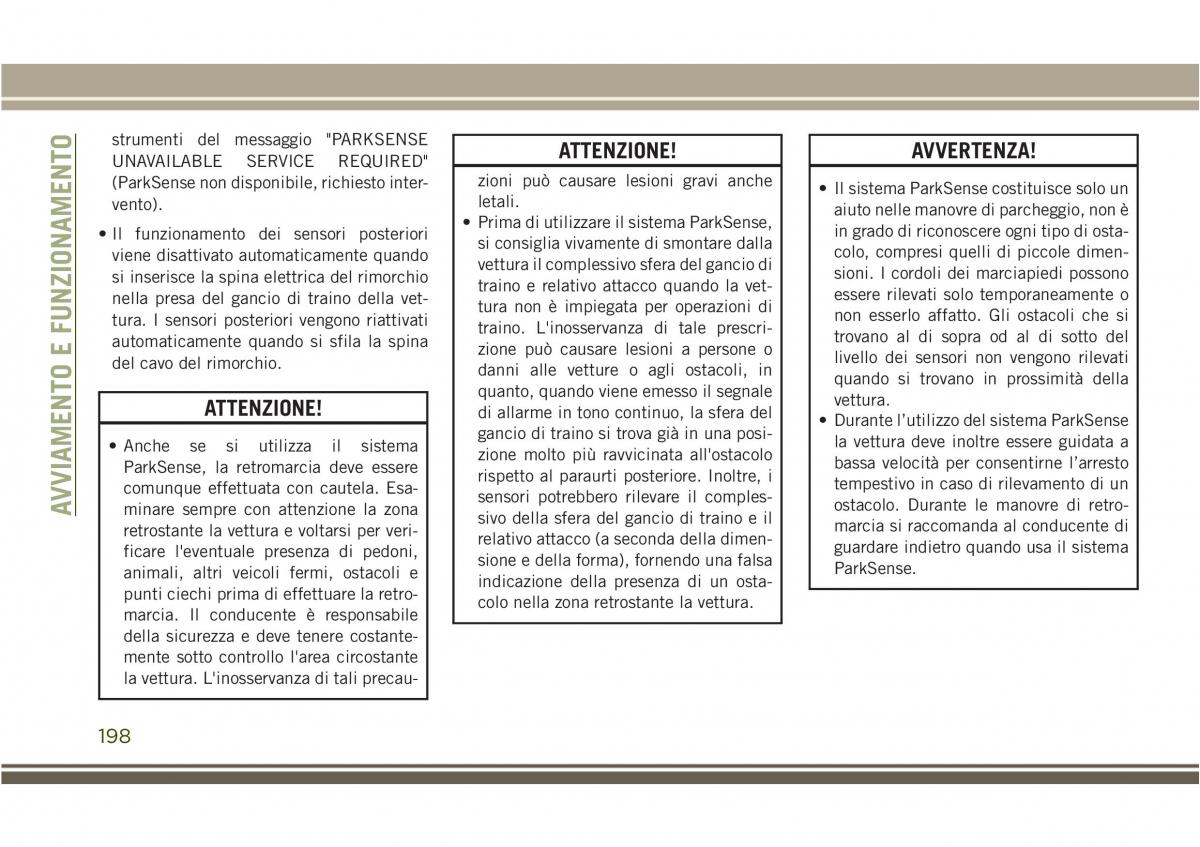 Jeep Compass II 2 manuale del proprietario / page 200