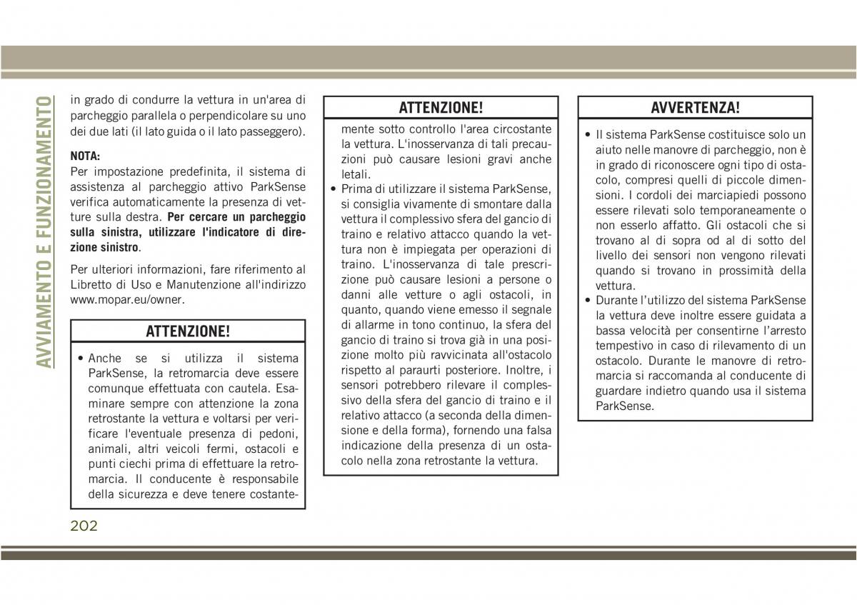 Jeep Compass II 2 manuale del proprietario / page 204