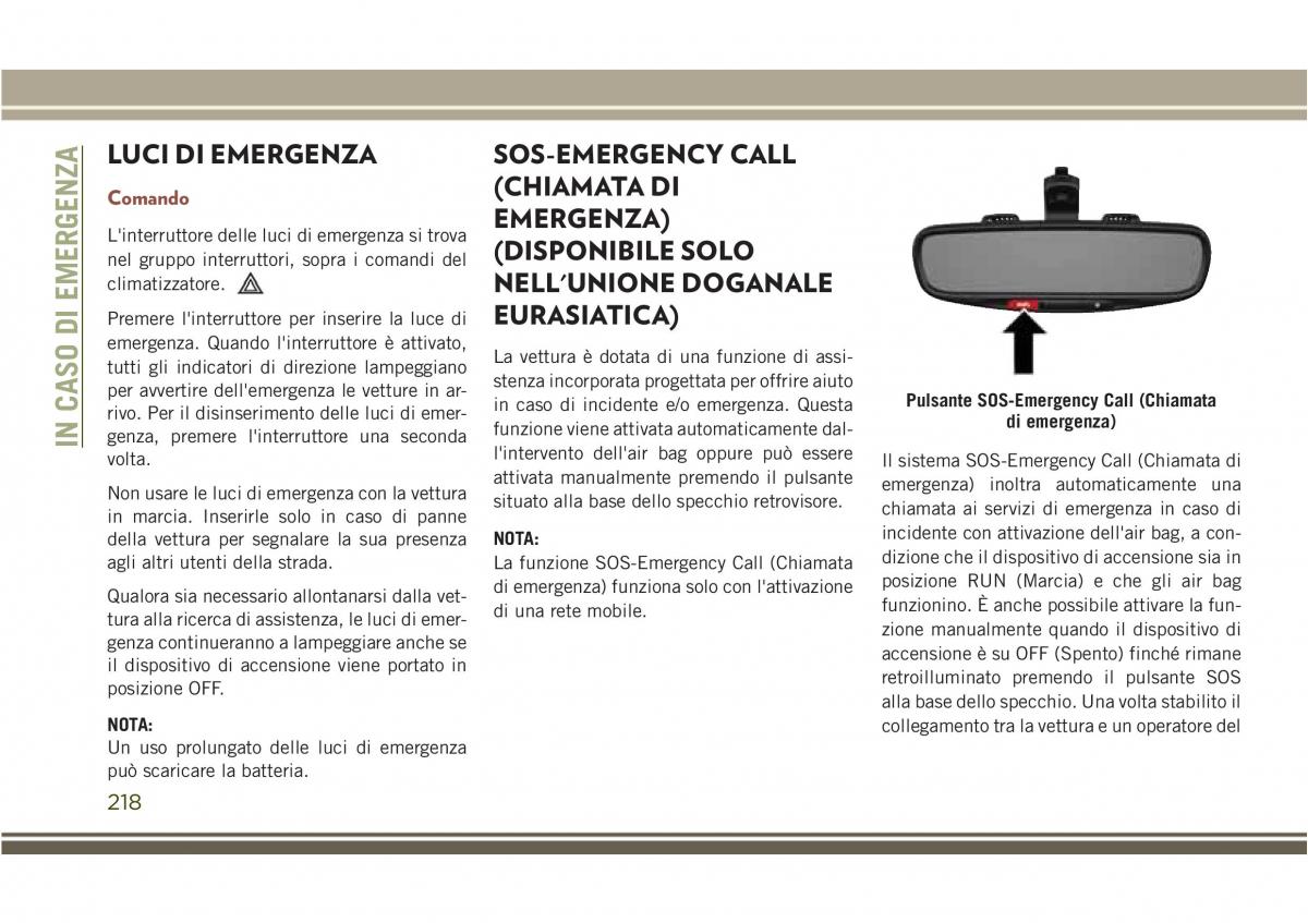 Jeep Compass II 2 manuale del proprietario / page 220