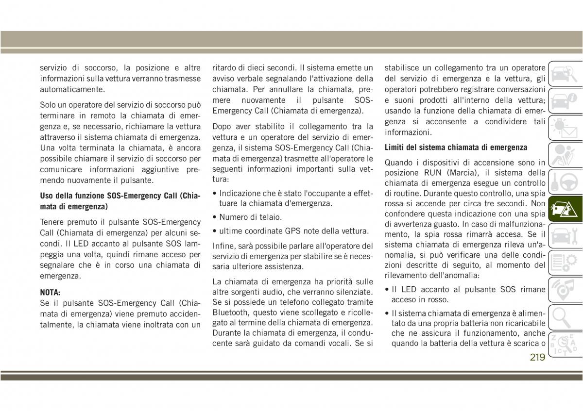 Jeep Compass II 2 manuale del proprietario / page 221