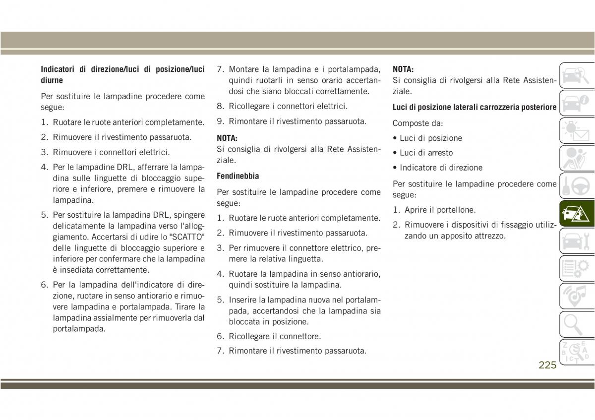 Jeep Compass II 2 manuale del proprietario / page 227