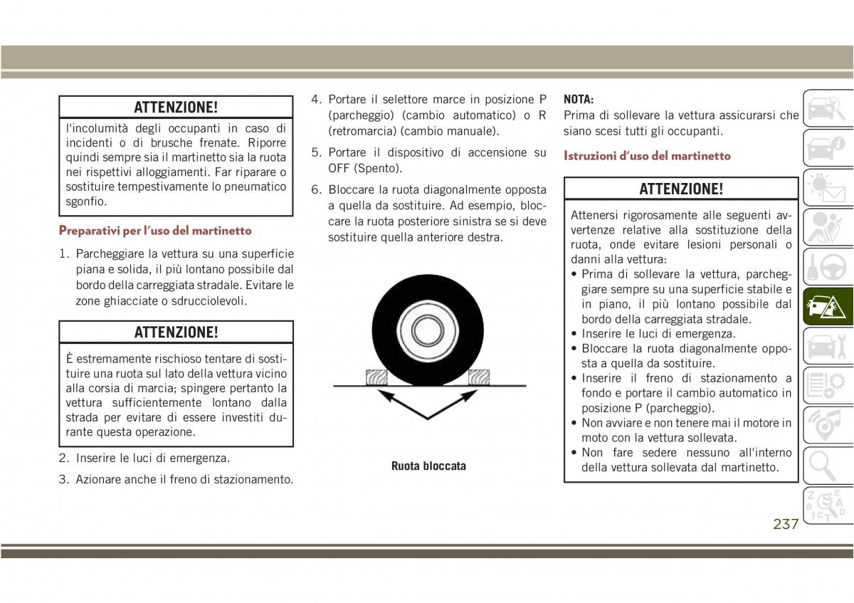 Jeep Compass II 2 manuale del proprietario / page 239