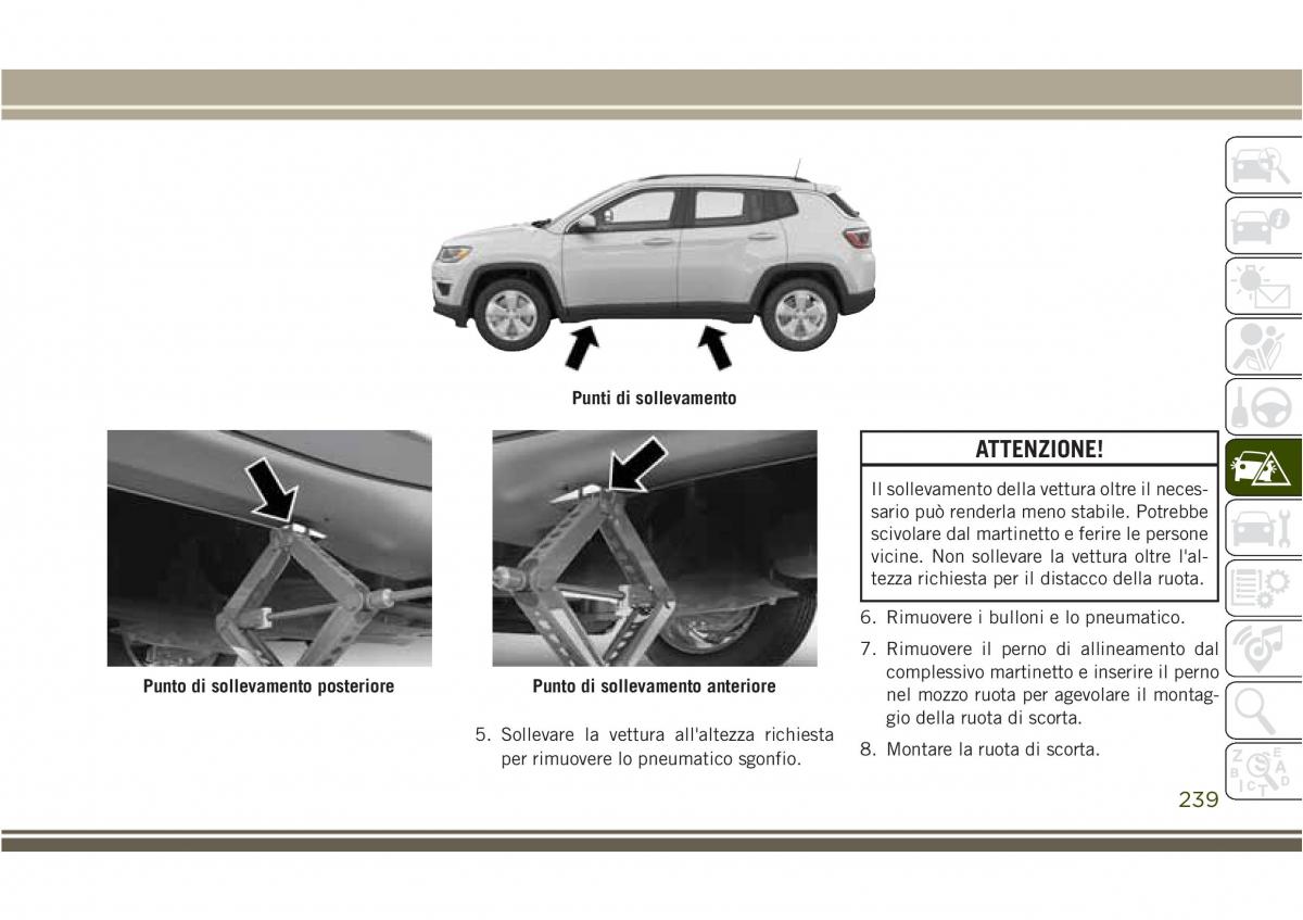 Jeep Compass II 2 manuale del proprietario / page 241