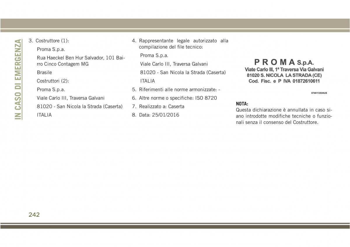 Jeep Compass II 2 manuale del proprietario / page 244