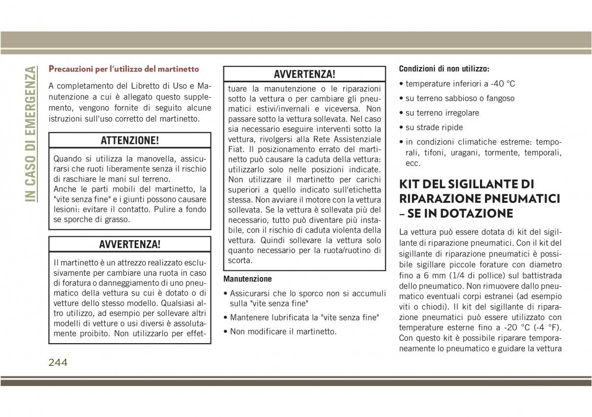 Jeep Compass II 2 manuale del proprietario / page 246