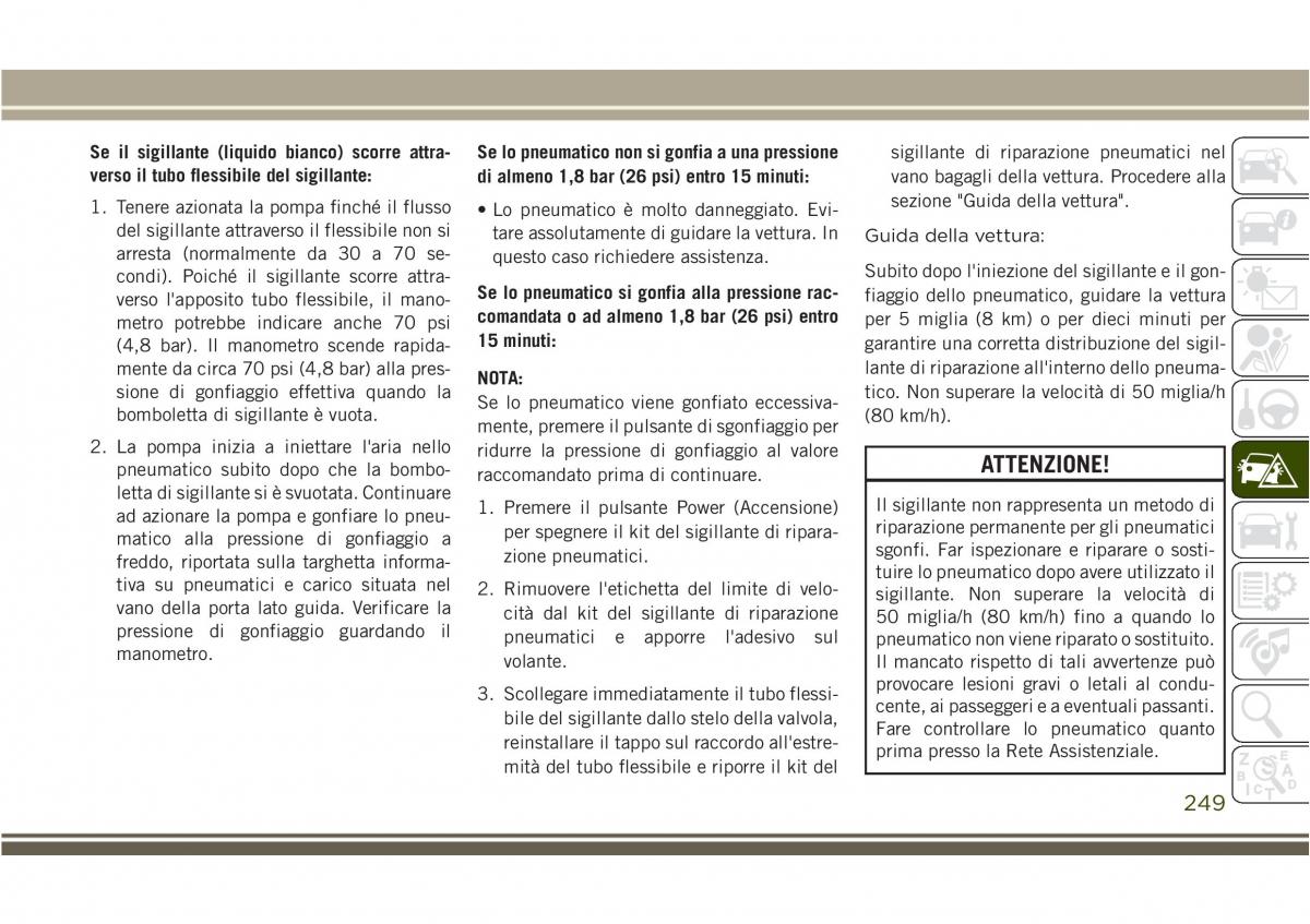 Jeep Compass II 2 manuale del proprietario / page 251