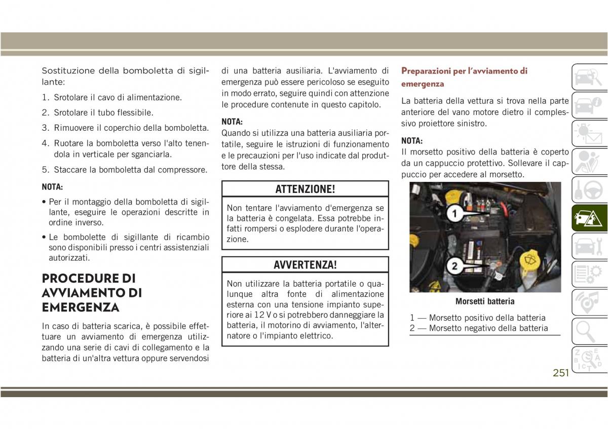 Jeep Compass II 2 manuale del proprietario / page 253