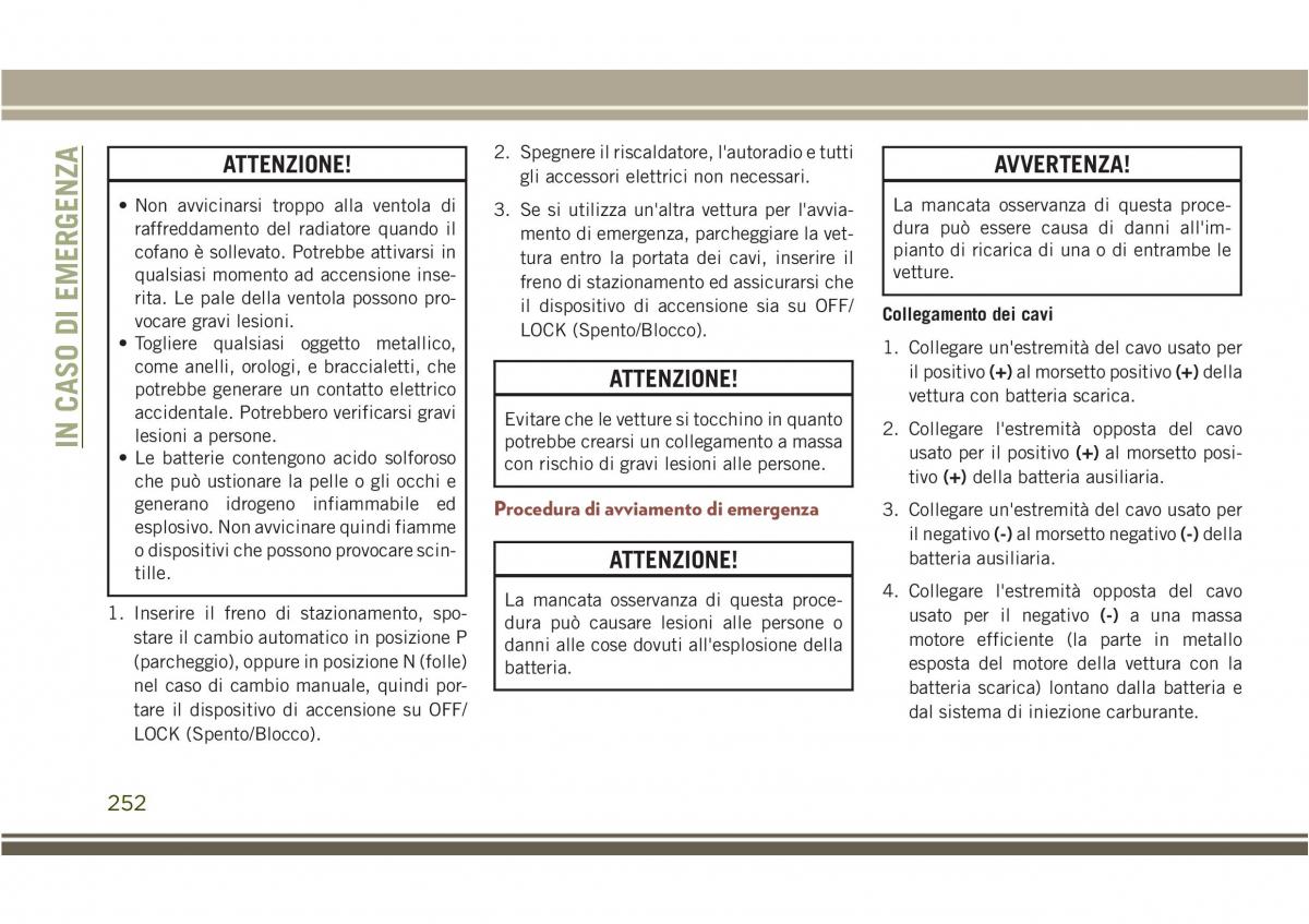 Jeep Compass II 2 manuale del proprietario / page 254