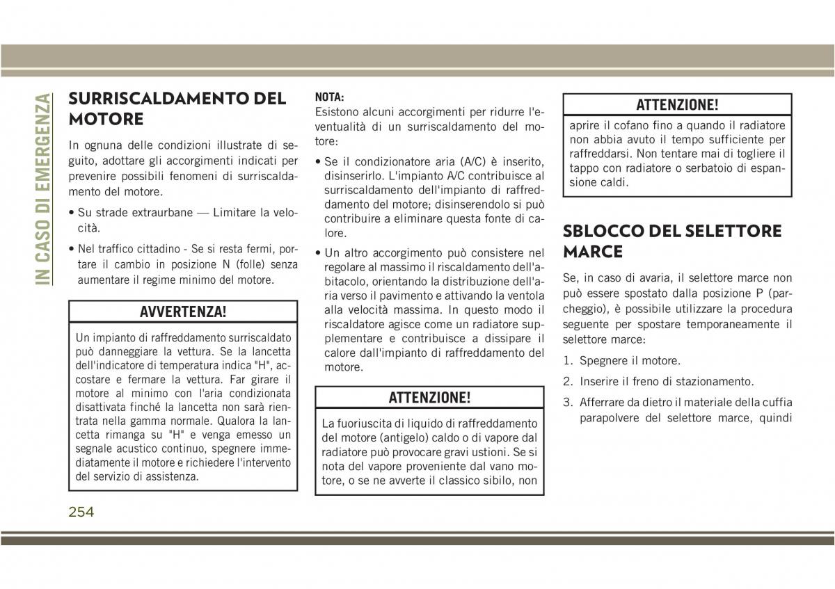 Jeep Compass II 2 manuale del proprietario / page 256