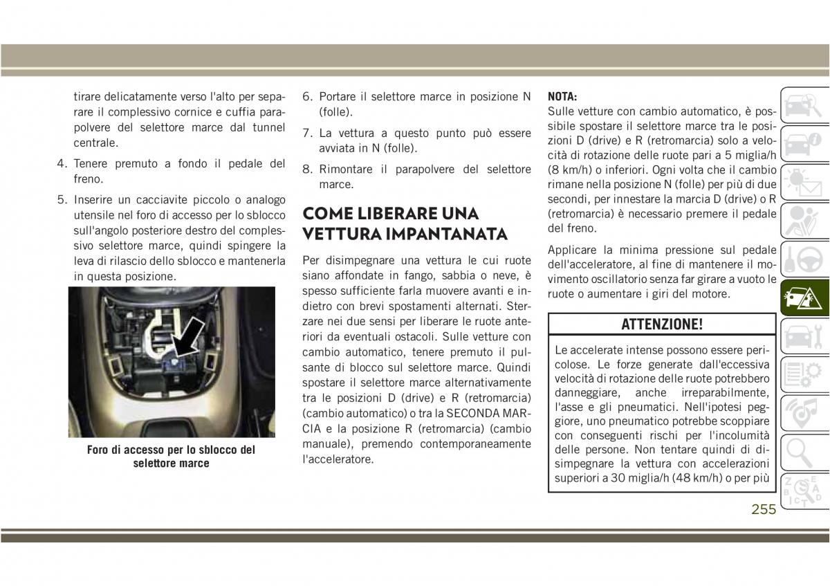 Jeep Compass II 2 manuale del proprietario / page 257