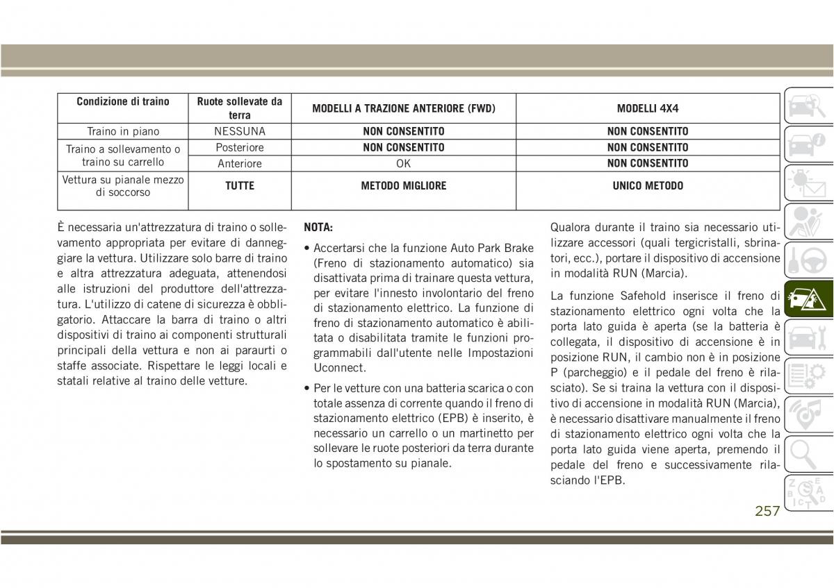 Jeep Compass II 2 manuale del proprietario / page 259