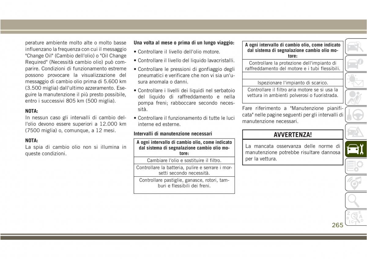 Jeep Compass II 2 manuale del proprietario / page 267