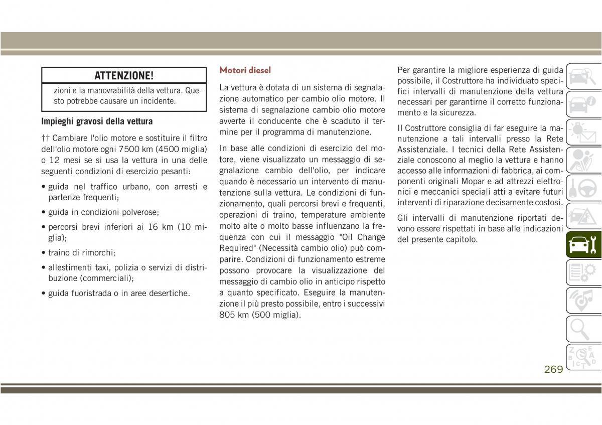 Jeep Compass II 2 manuale del proprietario / page 271