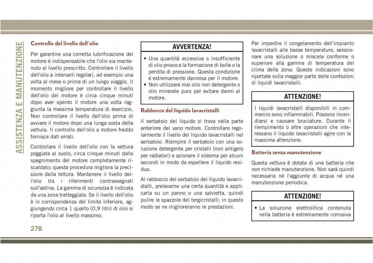 Jeep Compass II 2 manuale del proprietario / page 280