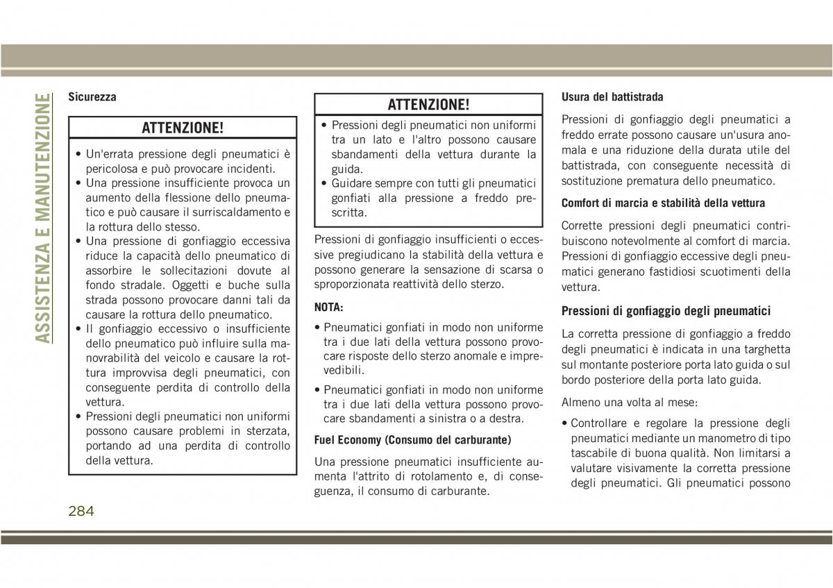 Jeep Compass II 2 manuale del proprietario / page 286