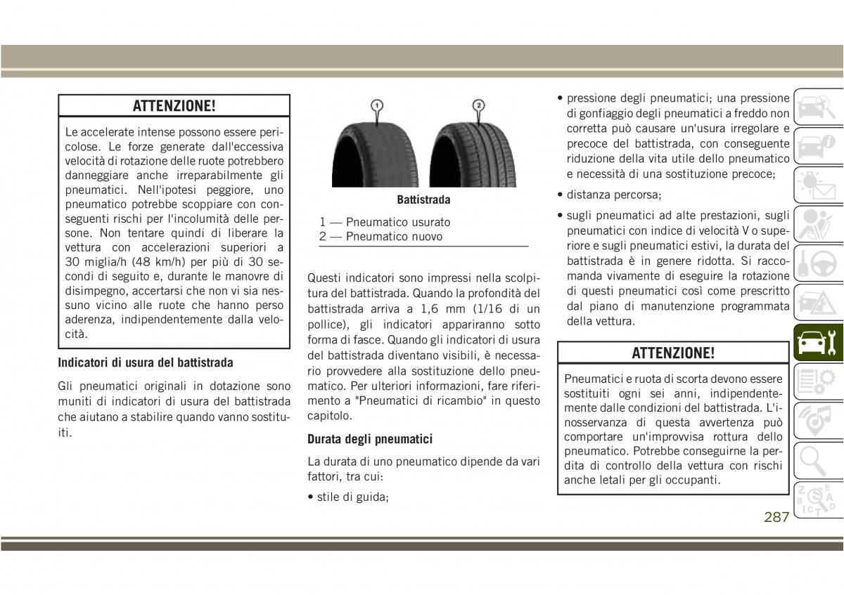 Jeep Compass II 2 manuale del proprietario / page 289