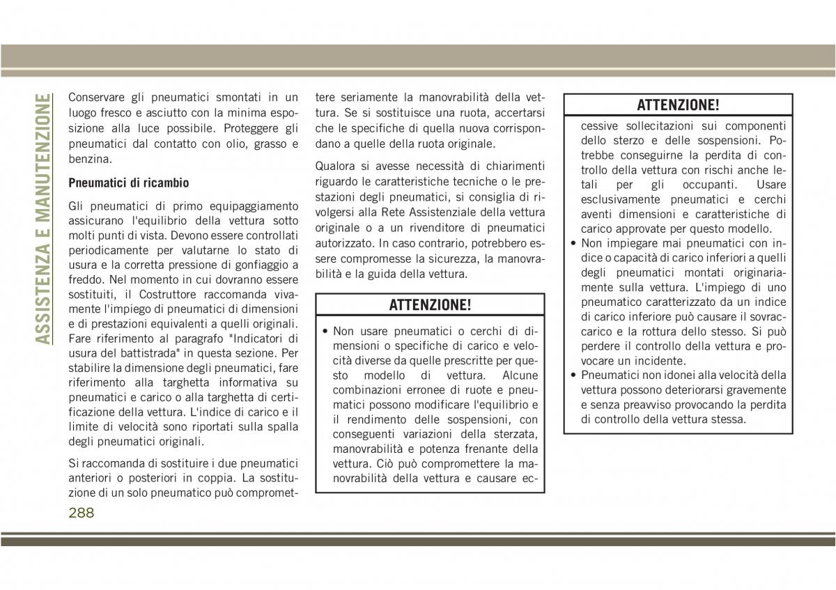 Jeep Compass II 2 manuale del proprietario / page 290