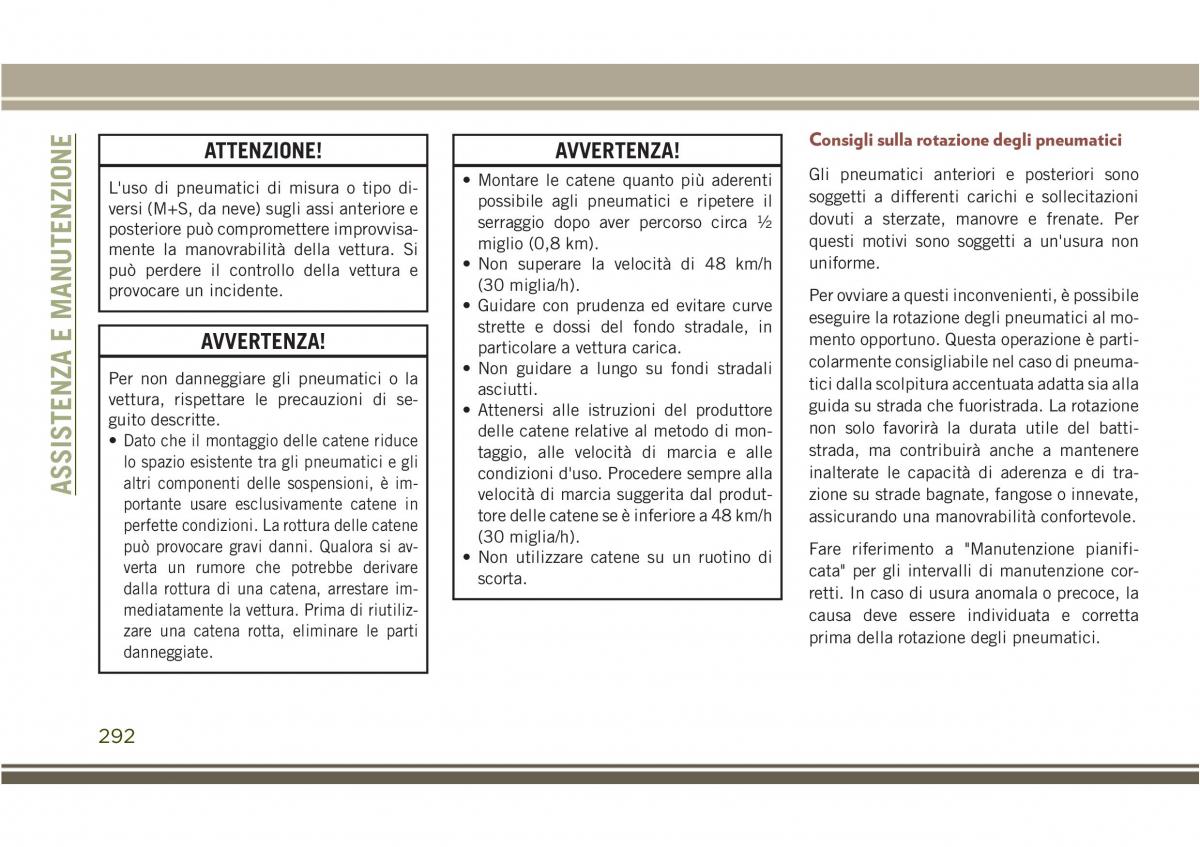 Jeep Compass II 2 manuale del proprietario / page 294