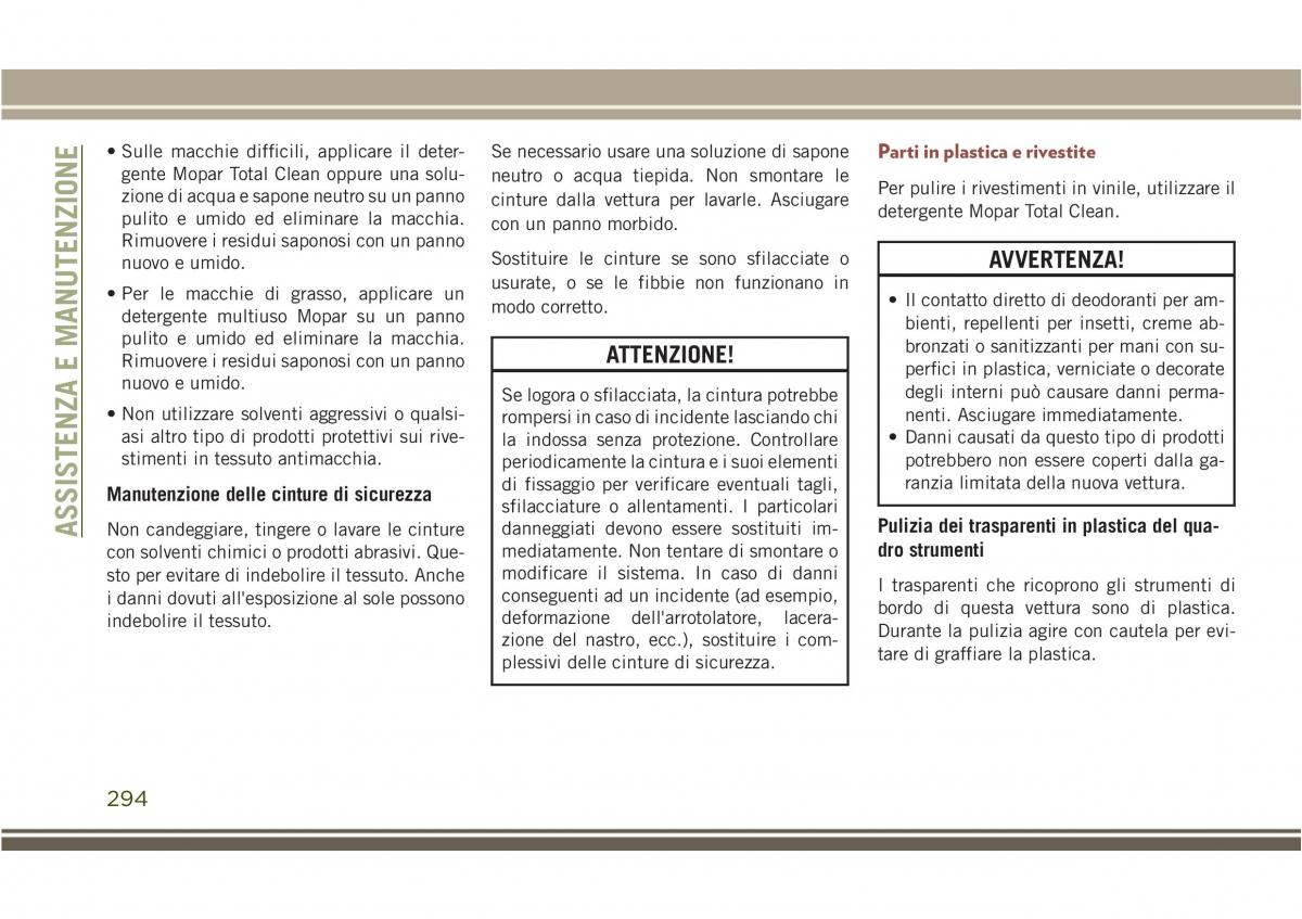 Jeep Compass II 2 manuale del proprietario / page 296