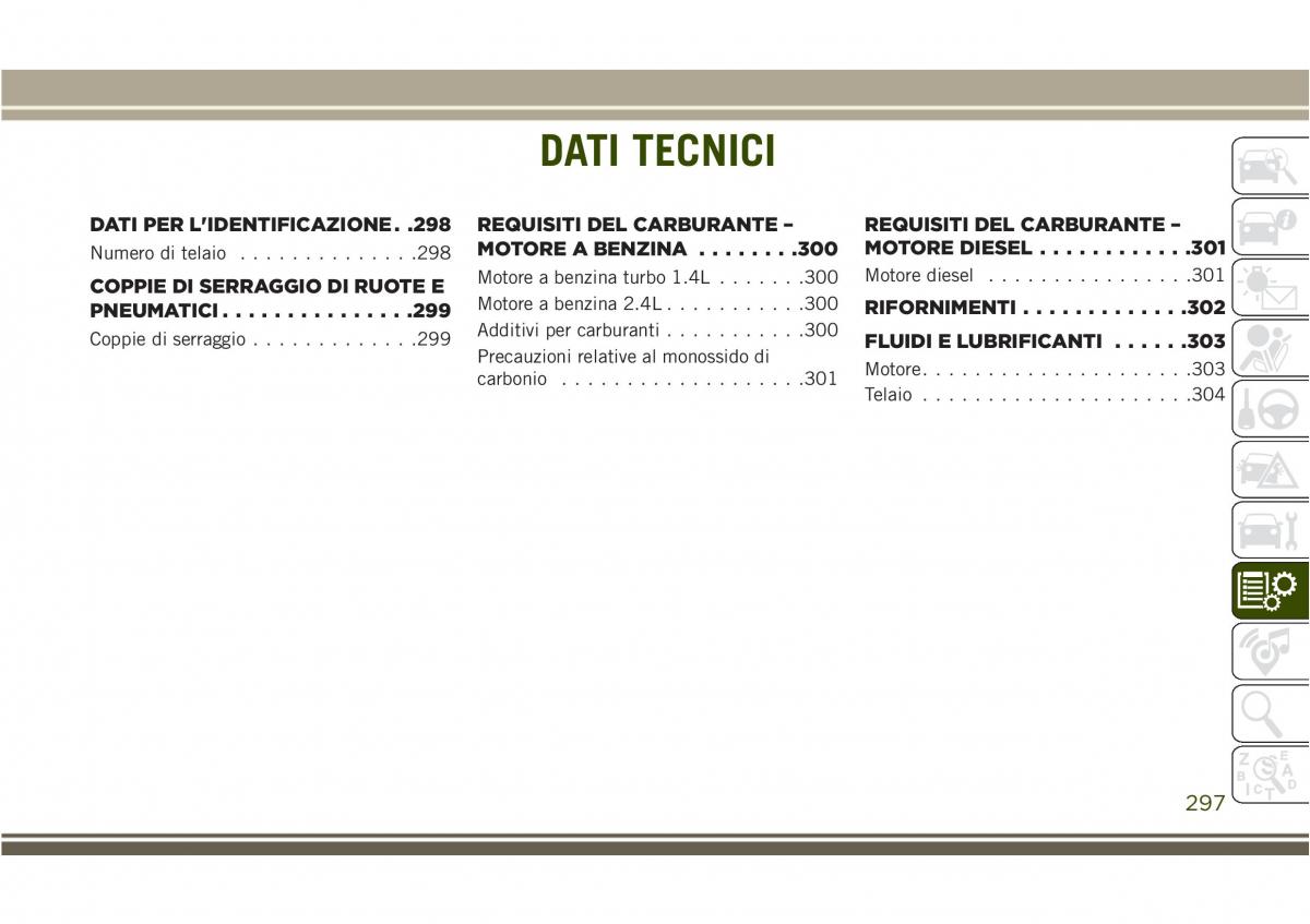 Jeep Compass II 2 manuale del proprietario / page 299