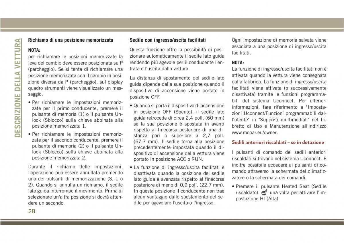 Jeep Compass II 2 manuale del proprietario / page 30