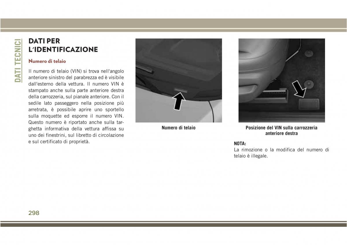 Jeep Compass II 2 manuale del proprietario / page 300